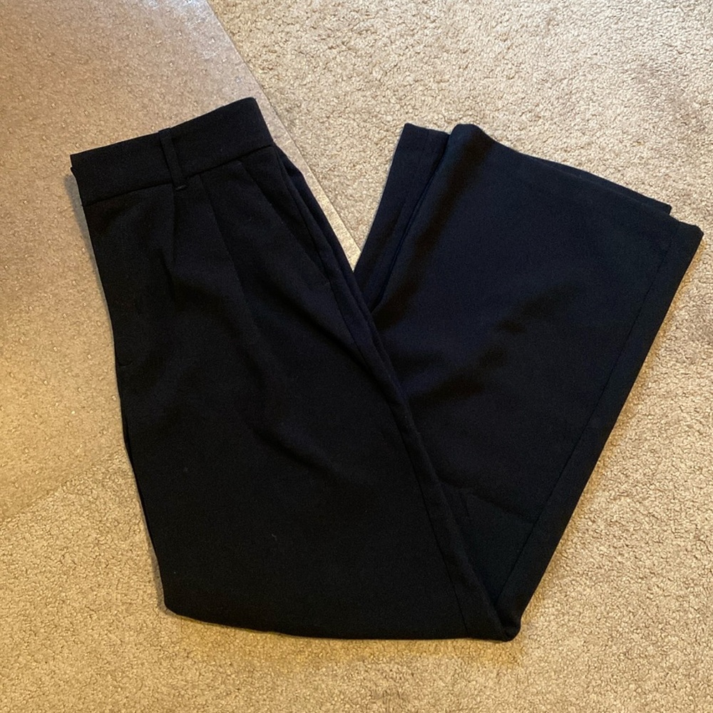 Abercrombie & Fitch Black Wide Leg Trousers